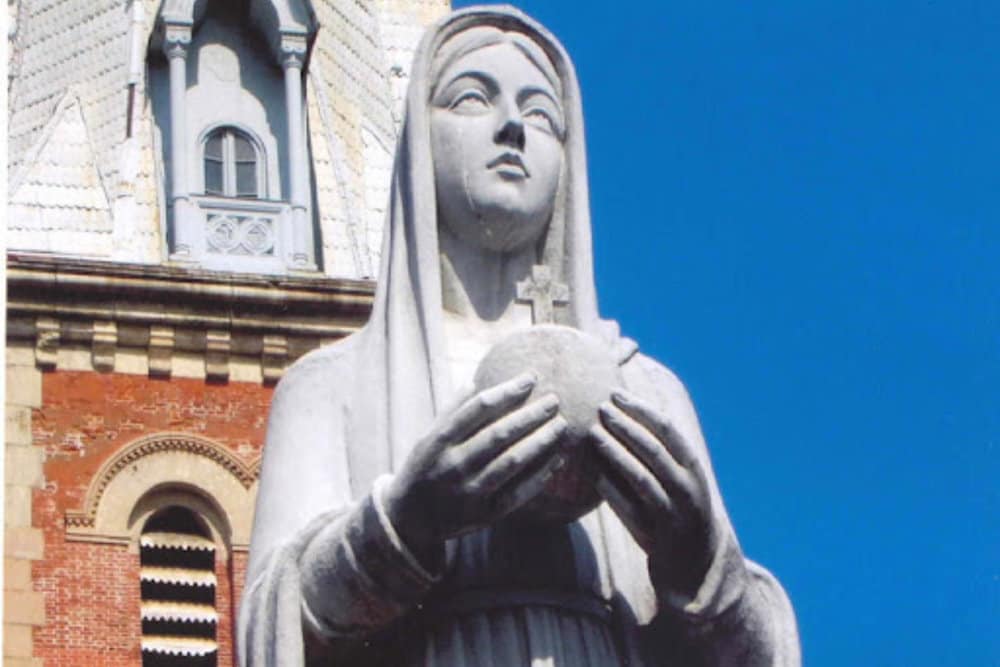 The Virgin Mary statue at Notre Dame Cathedral Saigon became famous in 2005 after reports of miraculous tears